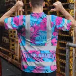 hi-vis-shirt-reflective-tapes-pink-neon-and-blue-flowers-custom-name-85637.webp