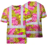 hi-vis-shirt-reflective-tapes-pink-neon-and-lime-flowers-custom-name-172ba.webp