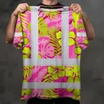 hi-vis-shirt-reflective-tapes-pink-neon-and-lime-flowers-custom-name-7052e.webp