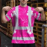 hi-vis-shirt-reflective-tapes-pink-neon-flowers-custom-name-safety-0828c.webp