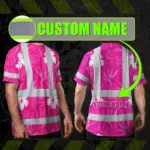 hi-vis-shirt-reflective-tapes-pink-neon-flowers-custom-name-safety-44e42.webp