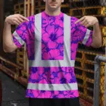 hi-vis-shirt-reflective-tapes-violet-neon-and-pink-flowers-custom-68f49.webp
