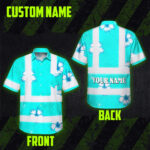 Hi-Vis-Hawaiian-Shirt-Reflective-Tapes-Blue-Neon-Custom-Name-Safety-Workwear-For-Workers,-Truckers,-Operators-2