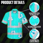 Hi-Vis-Hawaiian-Shirt-Reflective-Tapes-Blue-Neon-Custom-Name-Safety-Workwear-For-Workers,-Truckers,-Operators-6