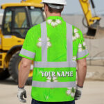 Hi-Vis-Hawaiian-Shirt-Reflective-Tapes-Green-Neon-Custom-Name-Safety-Workwear-For-Workers,-Truckers,-Operators-4
