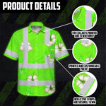 Hi-Vis-Hawaiian-Shirt-Reflective-Tapes-Green-Neon-Custom-Name-Safety-Workwear-For-Workers,-Truckers,-Operators-6
