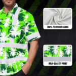 Hi-Vis-Hawaiian-Shirt-Reflective-Tapes-Green-Neon-Flowers-Custom-Name-Safety-Workwear-For-Workers,-Truckers,-Operators-7