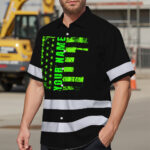 Hi-Vis-Hawaiian-Shirt-Reflective-Tapes-Scratch-Green-Neon-US-Flag-Custom-3