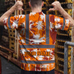 Hi-Vis-Shirt-Reflective-Tapes-Orange-Neon-Flowers-Custom-Name-Safety-Workwear-For-Workers,-Truckers,-Operators-4