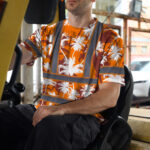 Hi-Vis-Shirt-Reflective-Tapes-Orange-Neon-Flowers-Custom-Name-Safety-Workwear-For-Workers,-Truckers,-Operators-6
