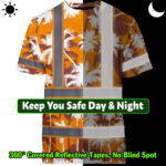 Hi-Vis-Shirt-Reflective-Tapes-Orange-Neon-Flowers-Custom-Name-Safety-Workwear-For-Workers,-Truckers,-Operators-7