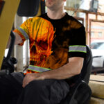 Hi-Vis-T-Shirt-Reflective-Tapes-Black-And-Orange-Skull-Custom-Name-Safety-Workwear-For-Workers,-Truckers,-Operators-6
