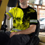 Hi-Vis-T-Shirt-Reflective-Tapes-Black-And-Yellow-Neon-Skull-Custom-Name-Safety-Workwear-For-Workers,-Truckers,-Operators-6
