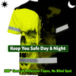 Hi-Vis-T-Shirt-Reflective-Tapes-Black-And-Yellow-Neon-Skull-Custom-Name-Safety-Workwear-For-Workers,-Truckers,-Operators-7