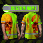 Hi-Vis-T-Shirt-Reflective-Tapes-Green-Orange-Skull-Custom-Name-Safety-Workwear-For-Workers,-Truckers,-Operators-2