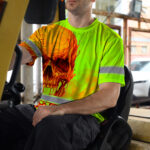 Hi-Vis-T-Shirt-Reflective-Tapes-Green-Orange-Skull-Custom-Name-Safety-Workwear-For-Workers,-Truckers,-Operators-6