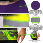 Hi-Vis-T-Shirt-Reflective-Tapes-Green-Violet-Skull-Custom-Name-Safety-Workwear-For-Workers,-Truckers,-Operators-8