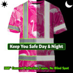 Hi-Vis-T-Shirt-Reflective-Tapes-Pink-Neon-White-Flamingo-Custom-Name-Safety-Workwear-For-Workers,-Truckers,-Operators-7