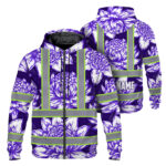 Hi-Vis-Zip-Hoodie-Reflective-Tapes-Violet-Neon-White-Protea-Custom-Name-Safety-Workwear-For-Workers,-Truckers,-Operators-1