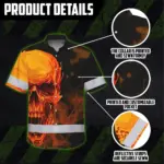 hi-vis-hawaiian-shirt-reflective-tapes-black-and-orange-skull-custom-7f157.webp