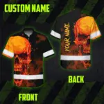 hi-vis-hawaiian-shirt-reflective-tapes-black-and-orange-skull-custom-f6646.webp