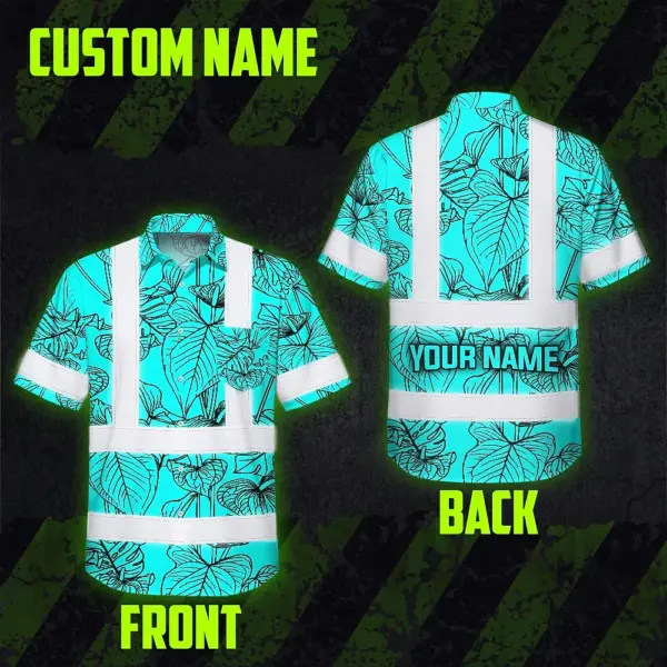 hi-vis-hawaiian-shirt-reflective-tapes-blue-neon-flowers-custom-name-2dc0e.webp