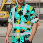 hi-vis-hawaiian-shirt-reflective-tapes-blue-neon-flowers-custom-name-692ad.webp