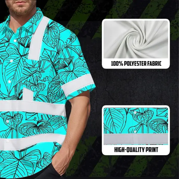 hi-vis-hawaiian-shirt-reflective-tapes-blue-neon-flowers-custom-name-8fa35.webp