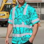 hi-vis-hawaiian-shirt-reflective-tapes-blue-neon-flowers-custom-name-e6234.webp