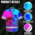hi-vis-hawaiian-shirt-reflective-tapes-blue-pink-skull-custom-name-169af.webp