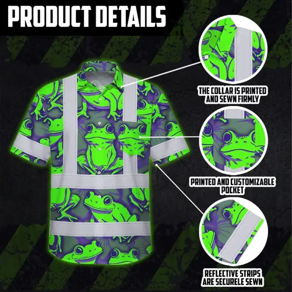 hi-vis-hawaiian-shirt-reflective-tapes-green-neon-violet-frog-custom-c5f6a.webp