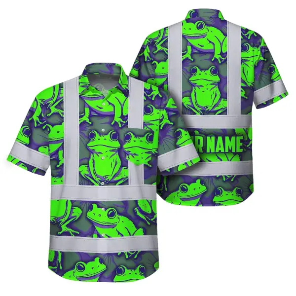 hi-vis-hawaiian-shirt-reflective-tapes-green-neon-violet-frog-custom-ebb67.webp