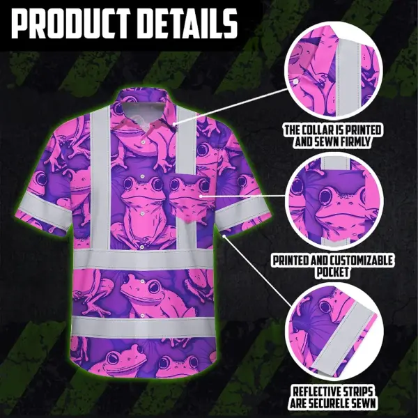 hi-vis-hawaiian-shirt-reflective-tapes-pink-and-violet-neon-frog-e8701.webp
