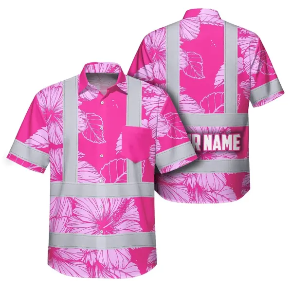 hi-vis-hawaiian-shirt-reflective-tapes-pink-neon-hibiscus-custom-52a07.webp