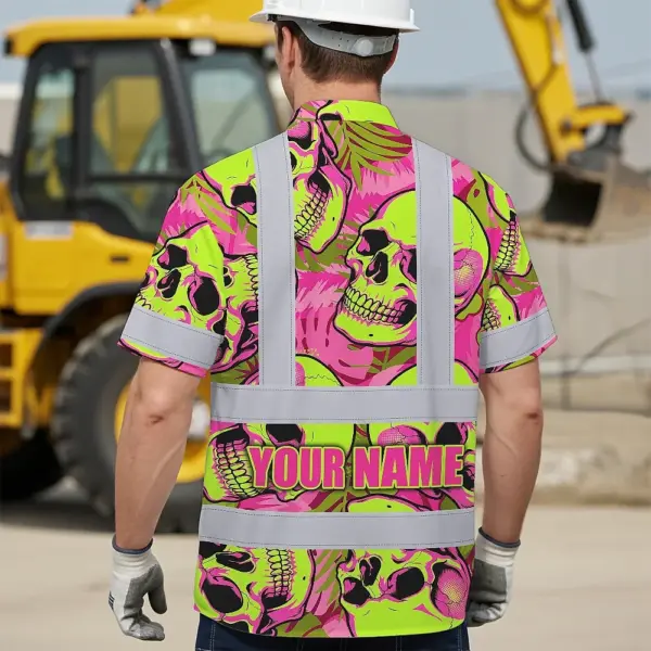 hi-vis-hawaiian-shirt-reflective-tapes-pink-neon-lime-skull-custom-28f19.webp