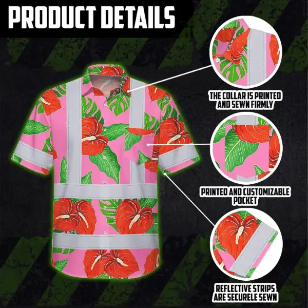 hi-vis-hawaiian-shirt-reflective-tapes-pink-neon-red-anthurium-92d95.webp