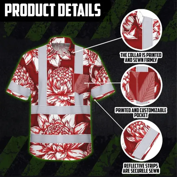 hi-vis-hawaiian-shirt-reflective-tapes-red-neon-white-protea-custom-de307.webp