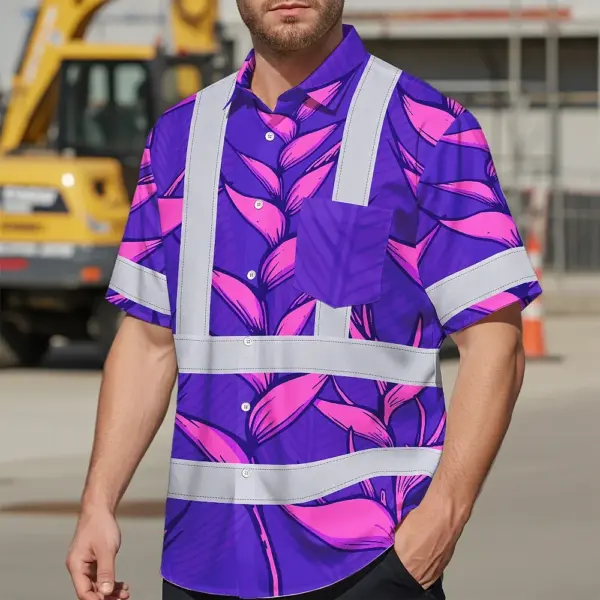 hi-vis-hawaiian-shirt-reflective-tapes-violet-neon-pink-heliconia-5419c.webp