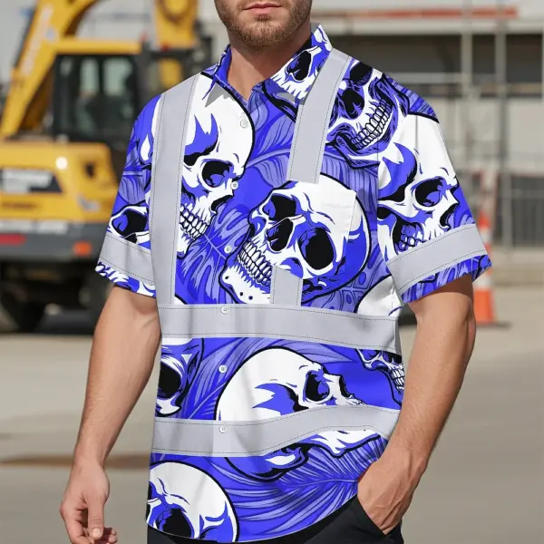 hi-vis-hawaiian-shirt-reflective-tapes-white-blue-skull-custom-name-e5007.webp