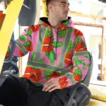hi-vis-hoodie-reflective-tapes-pink-neon-red-anthurium-custom-name-7b70b.webp