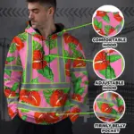 hi-vis-hoodie-reflective-tapes-pink-neon-red-anthurium-custom-name-c84d6.webp