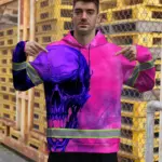 hi-vis-hoodie-reflective-tapes-pink-violet-skull-custom-name-safety-508ce.webp