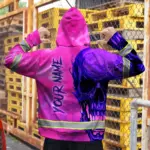 hi-vis-hoodie-reflective-tapes-pink-violet-skull-custom-name-safety-78d15.webp