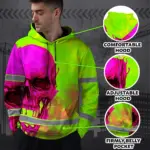 hi-vis-hoodie-shirt-reflective-tapes-pink-and-lime-neon-skull-custom-e0836.webp