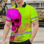 hi-vis-polo-shirt-reflective-tapes-pink-and-lime-neon-skull-custom-23f25.webp
