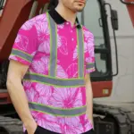 hi-vis-polo-shirt-reflective-tapes-pink-neon-hibiscus-custom-name-42038.webp