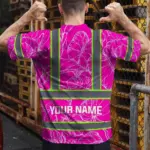 hi-vis-shirt-reflective-tapes-pink-neon-and-white-flowers-custom-c0d30.webp