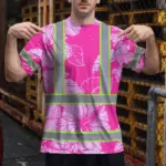 hi-vis-t-shirt-reflective-tapes-pink-neon-hibiscus-custom-name-90af4.webp