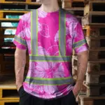 hi-vis-t-shirt-reflective-tapes-pink-neon-hibiscus-custom-name-fdb20.webp