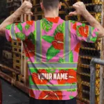 hi-vis-t-shirt-reflective-tapes-pink-neon-red-anthurium-custom-name-9fcd1.webp